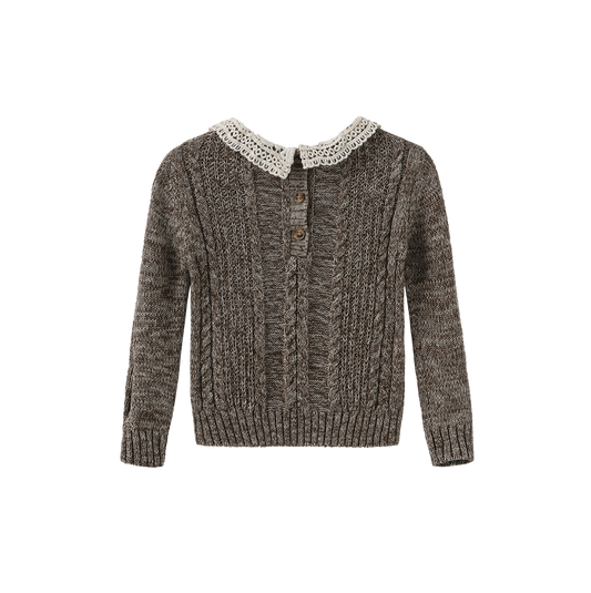 Hilton Marled Knit Bow Sweater Set