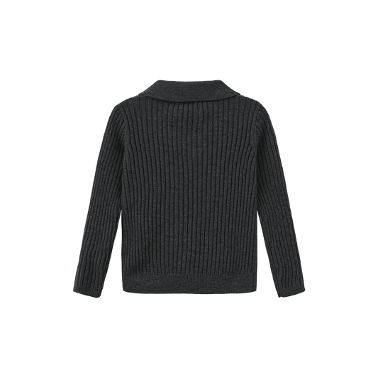 Ribbed Knit Button Sweater