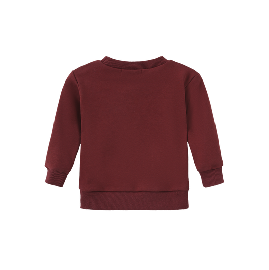 Sherpa Bow Bear Patch Sweatshirt Set