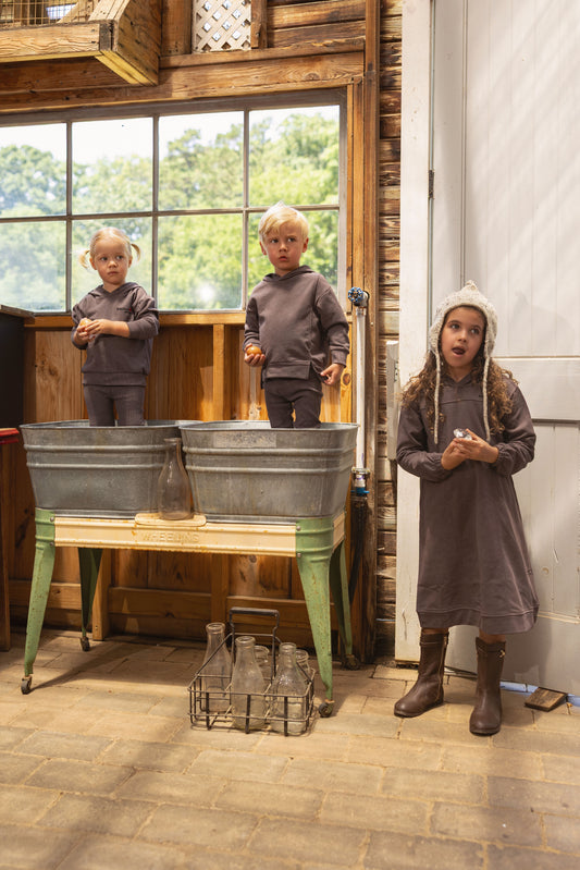 Acid Wash Smokey Brown Boys 2 Pcs