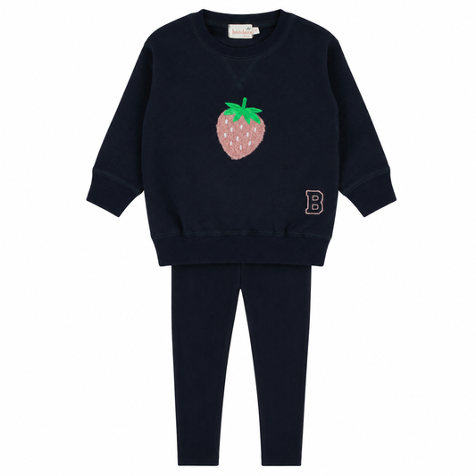 Sherpa Strawberry Navy 2 Pcs Set