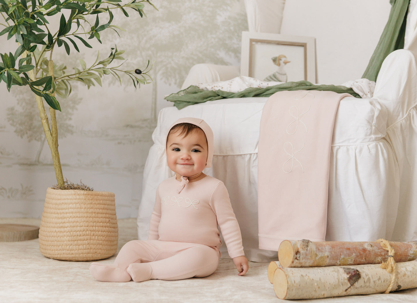 Corded Charms Girls Layette Set
