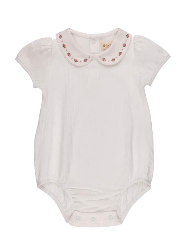 Embroidered Trim Collection Romper