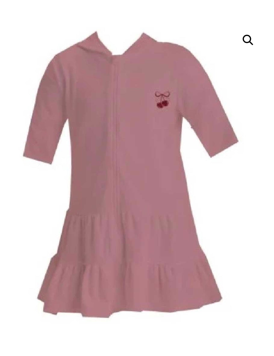 Bow Embroidered Terry Robe