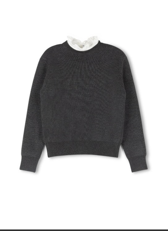 Gilt Ribbed Collared Sweater