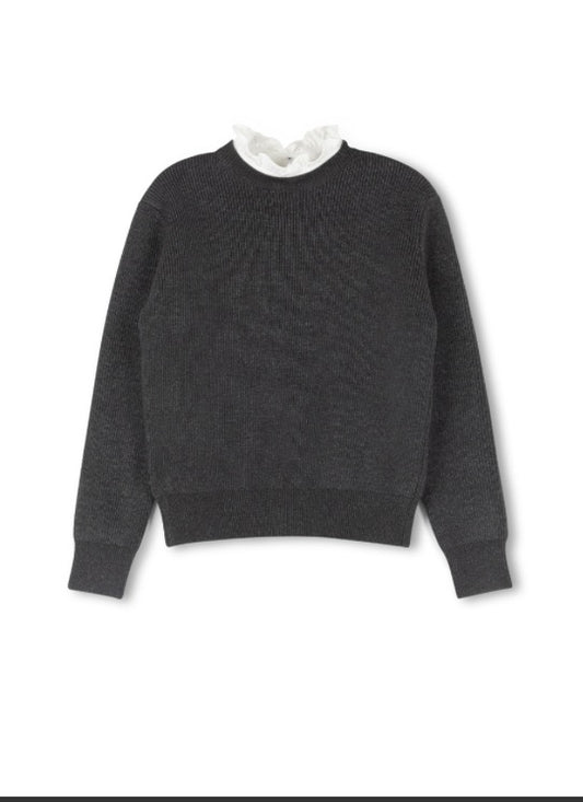 Gilt Ribbed Collared Sweater
