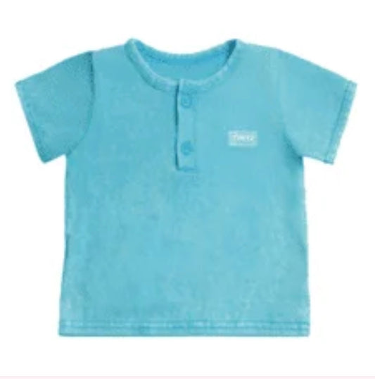Teal Blue Boys Short Sleeve Top