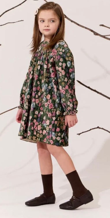 Krinkle velvet dress
