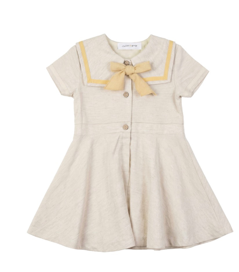 Girls Dress In Solid Fabric