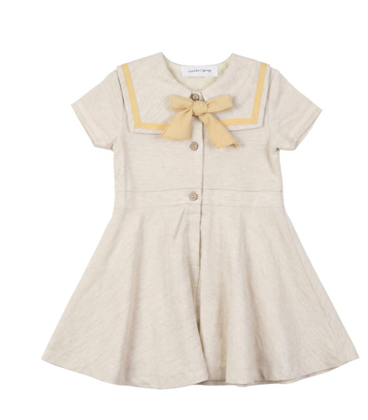 Girls Dress In Solid Fabric