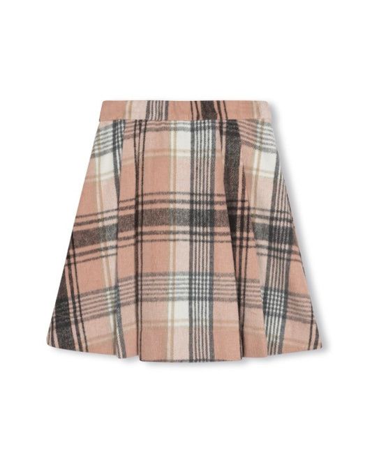 Gilt Wool Plaid Skirt