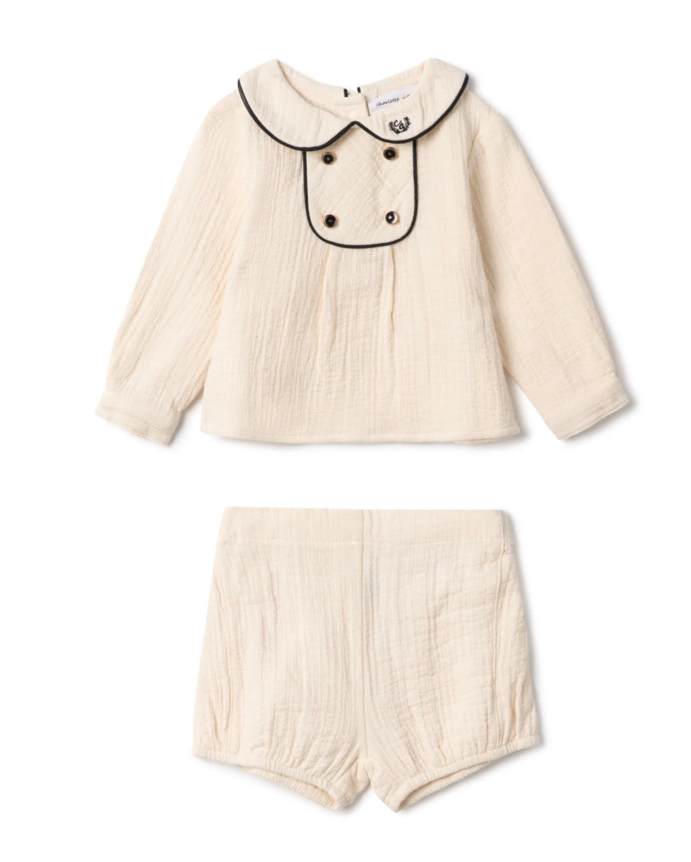 2 PC baby with woven fabric