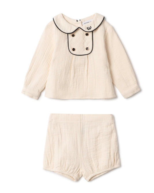 2 PC baby with woven fabric