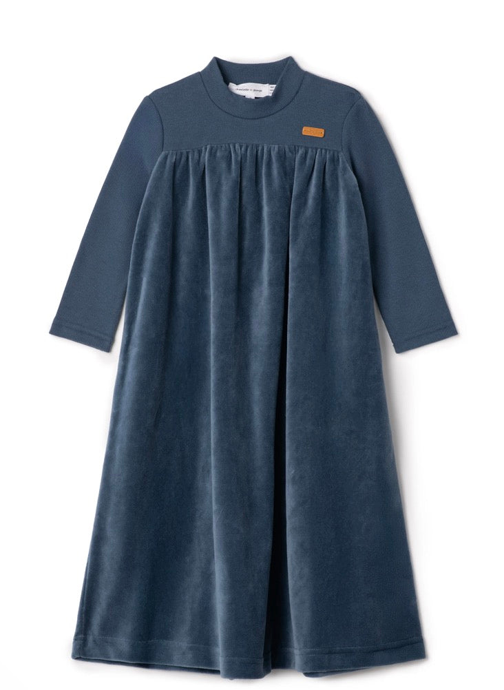 Girls Robe Velour & 2 x 2 Rib