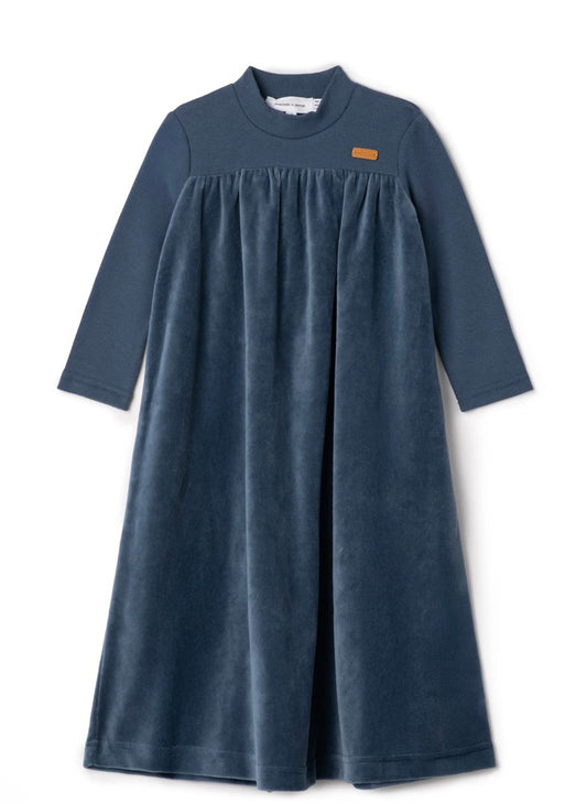 Girls Robe Velour & 2 x 2 Rib