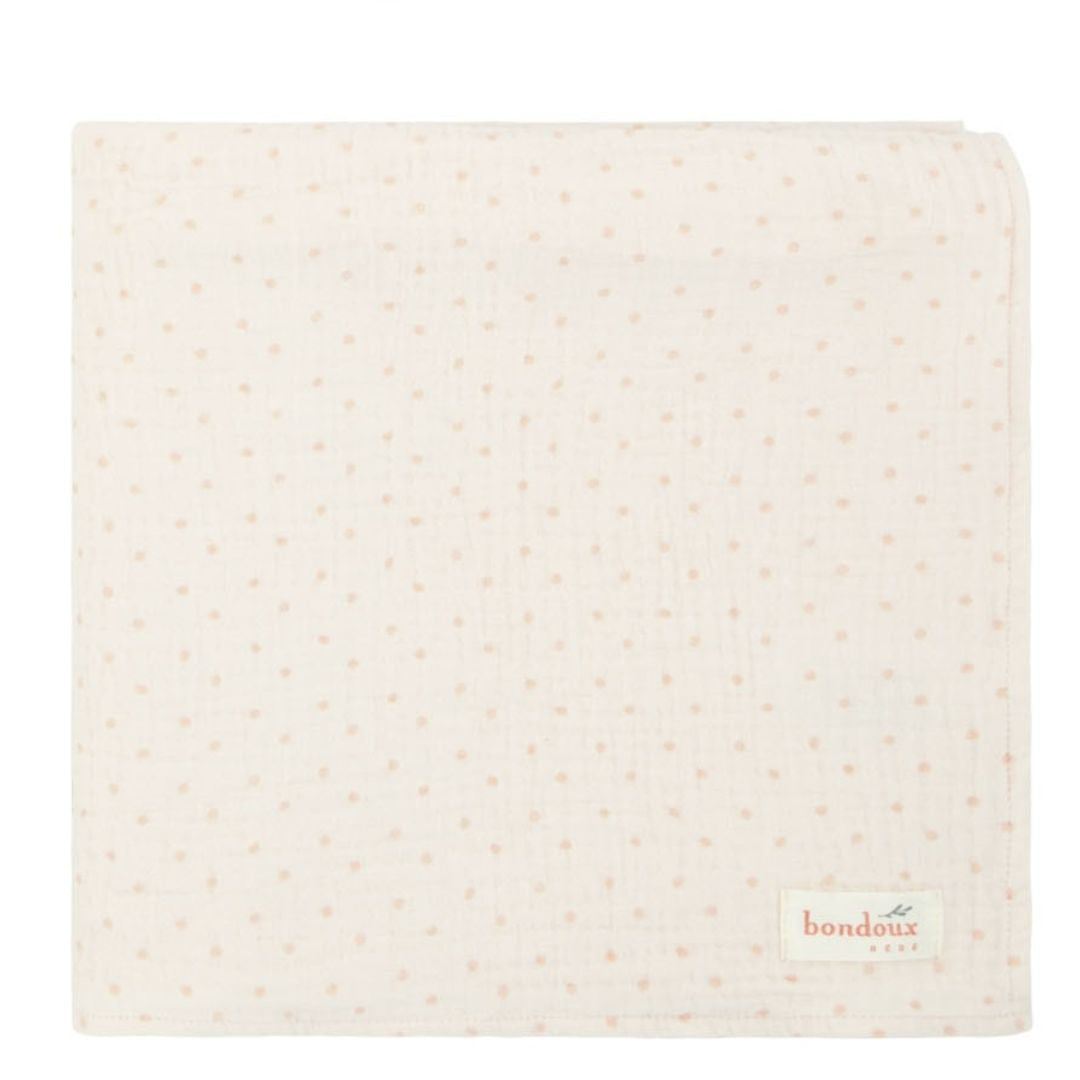 Polka dot White/Pink Blanket