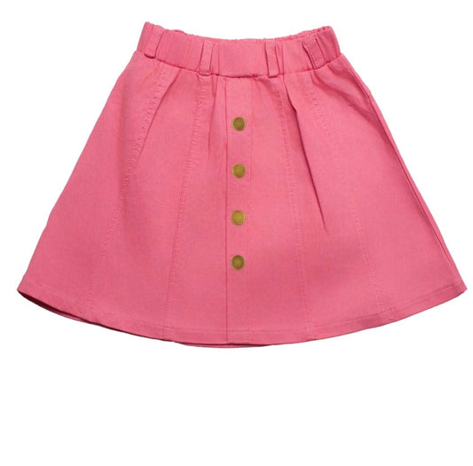 Pink Denim Skirt