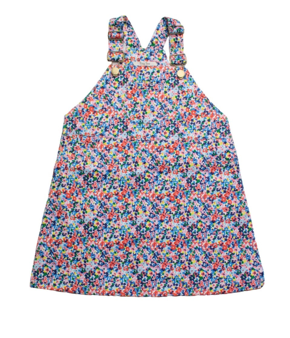 Floral Denim Pinafore Jumper