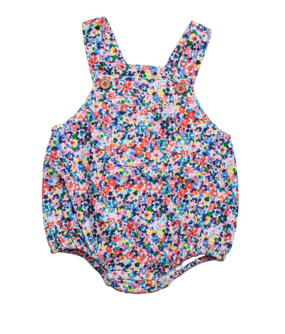 Floral Denim Romper