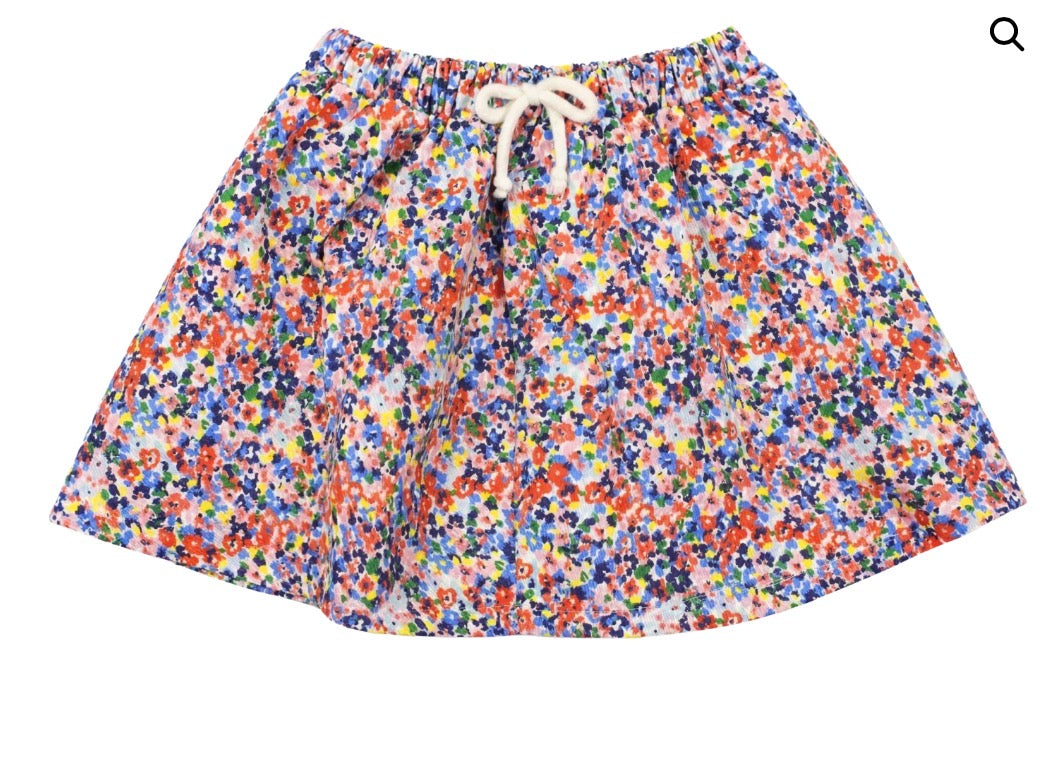 Floral Denim Skirt