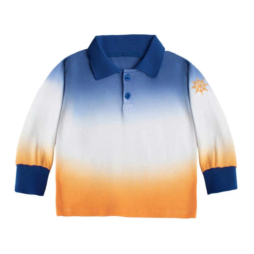 Blue Tie Dye Polo