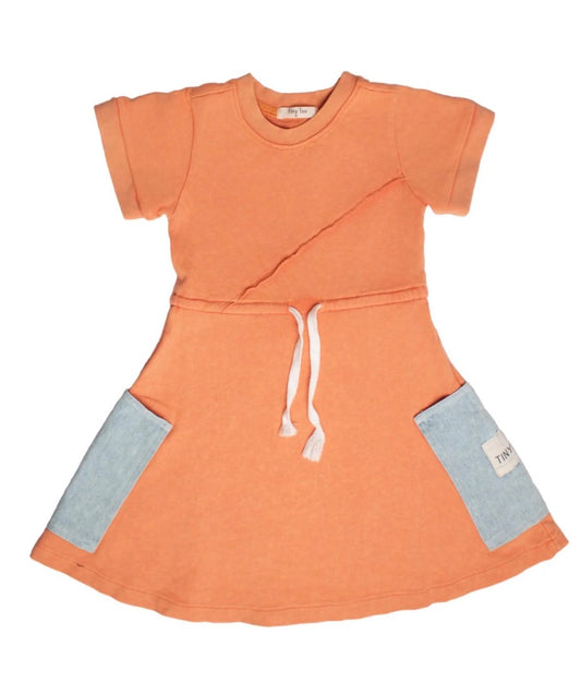 Orange Dress Short Sleeve