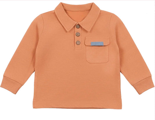 Orange Polo long Sleeve