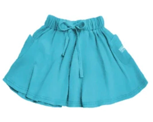 Teal Blue Acid Wash Skirt