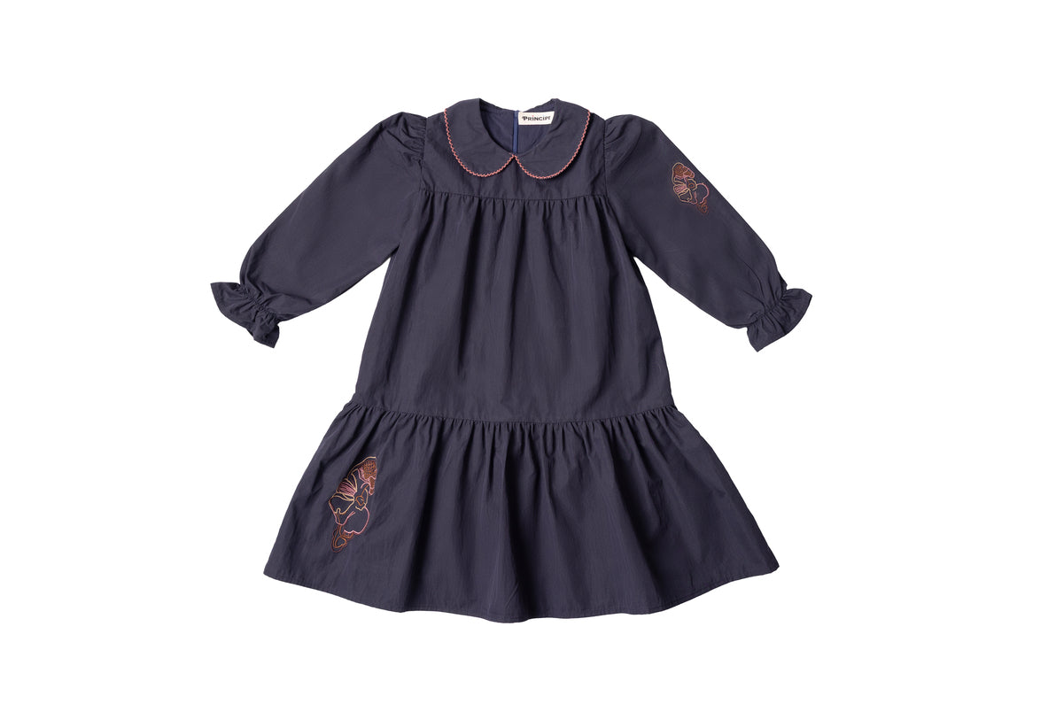 Petite Botanica Dress Navy