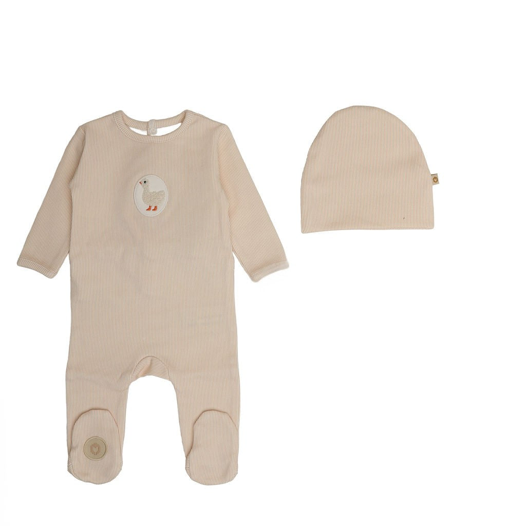 Little Duckling Footie & Hat Set