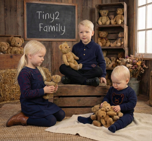Navy Embroidered Bear Jumper