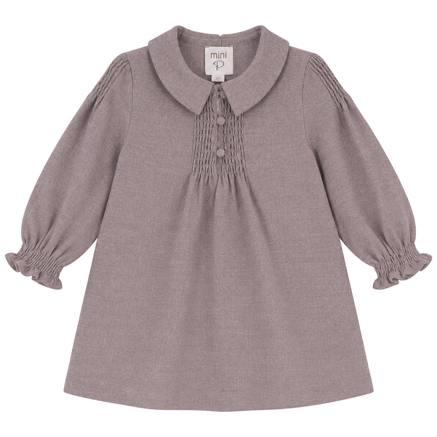 Smock Detail Wool Dress