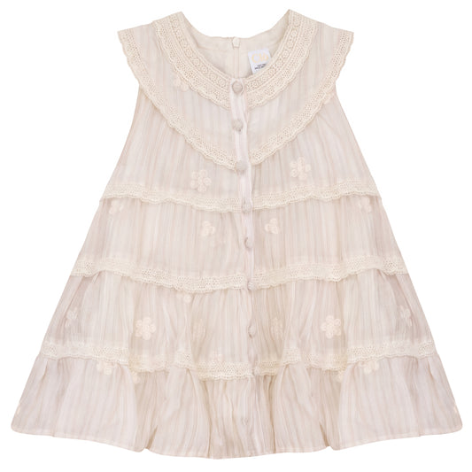 Girls Woven Dress With Lace