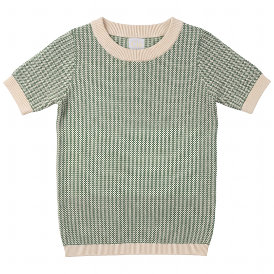 Boys Crew In Knit Texture