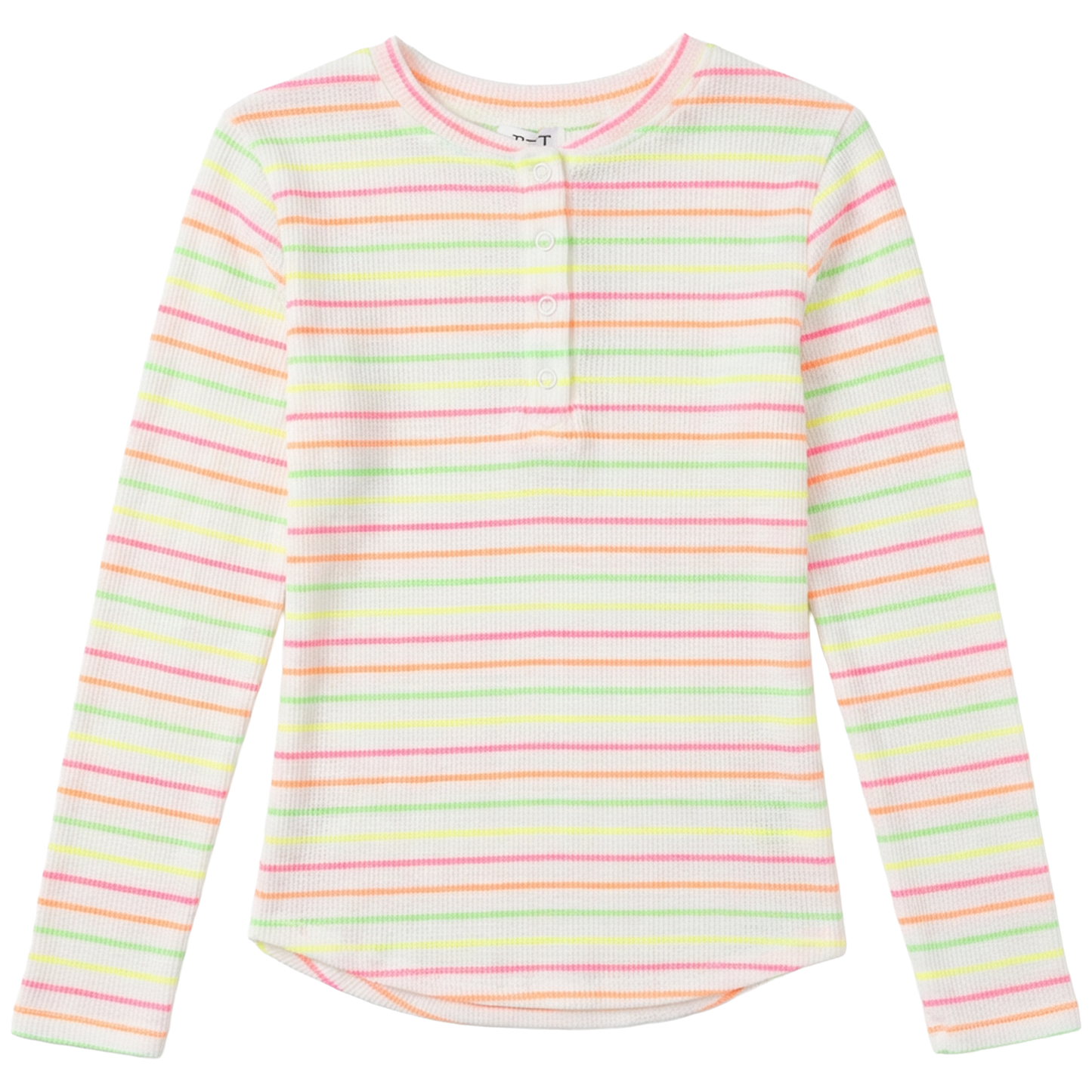 Girls Multi Big Stripe Waffle To