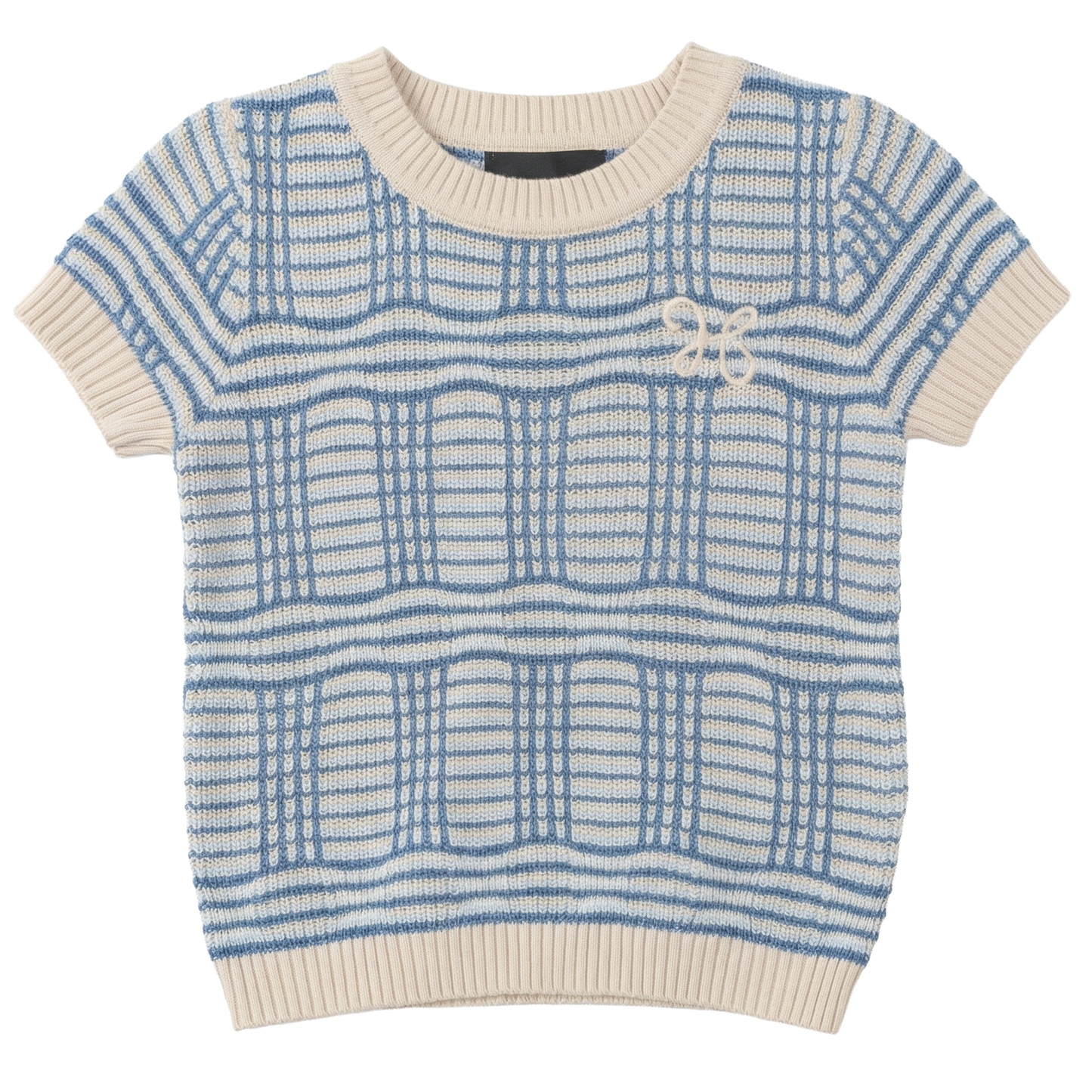 Boys Plaid Knit Top