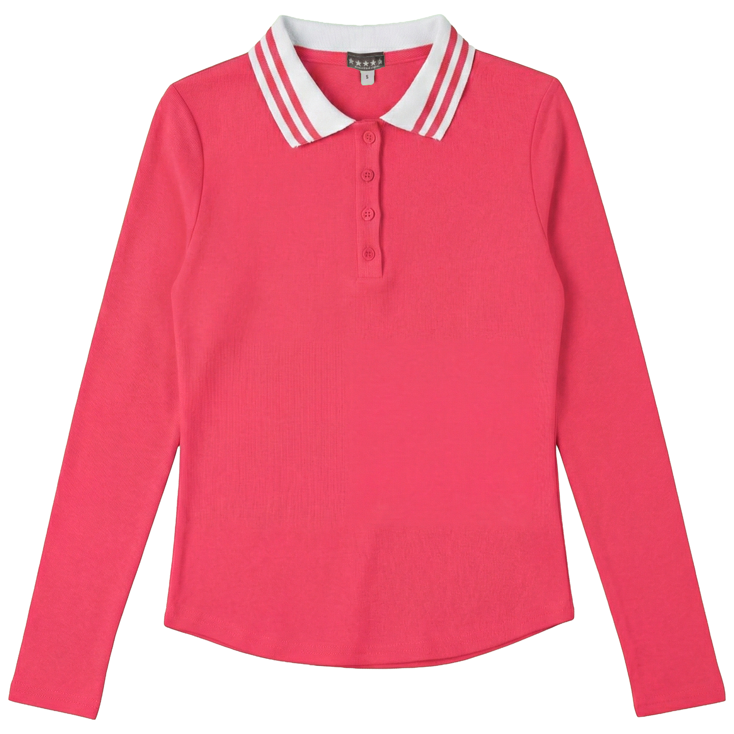 Polo Top With Stripes Collar