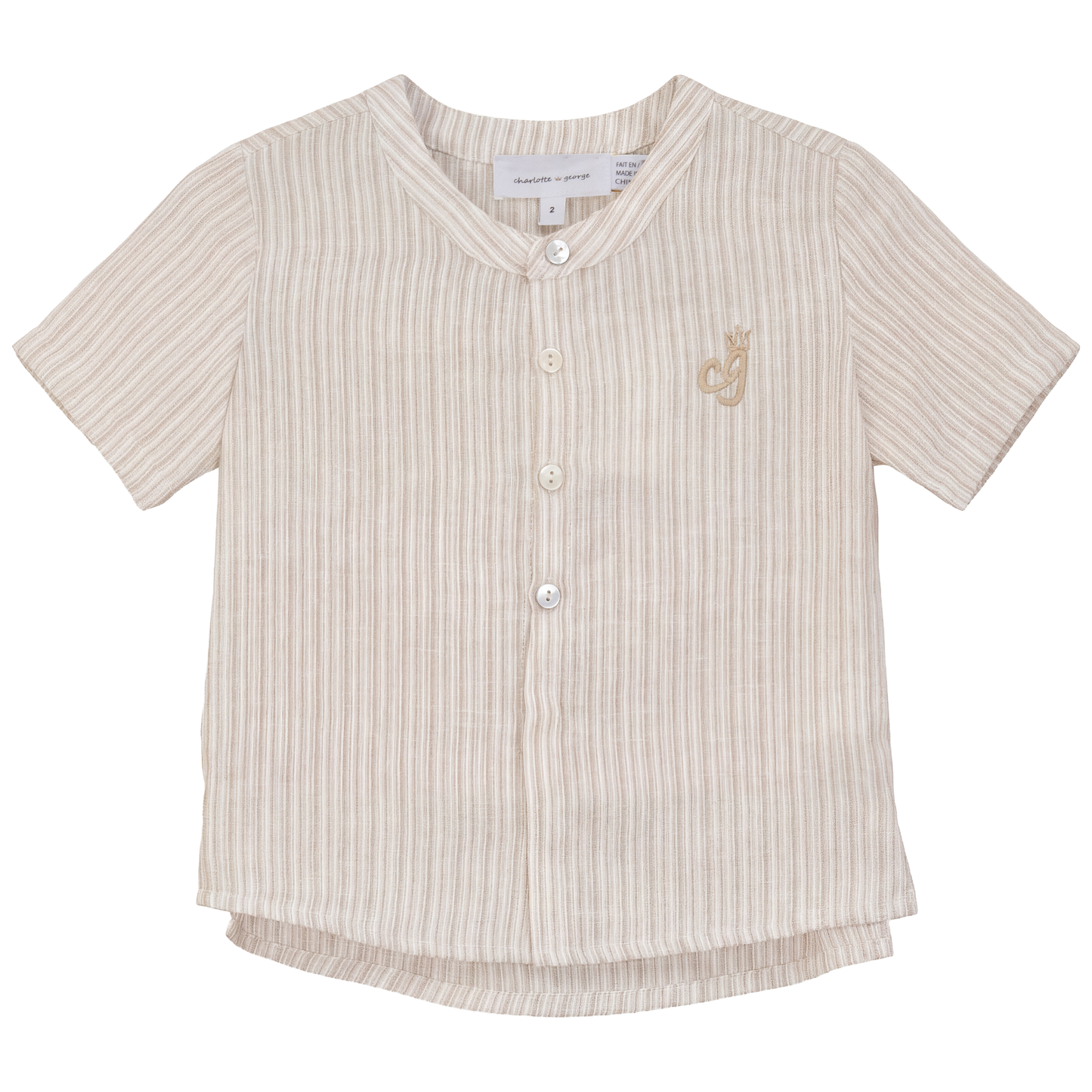 Boys Shirt In Cotton Striped Fabric