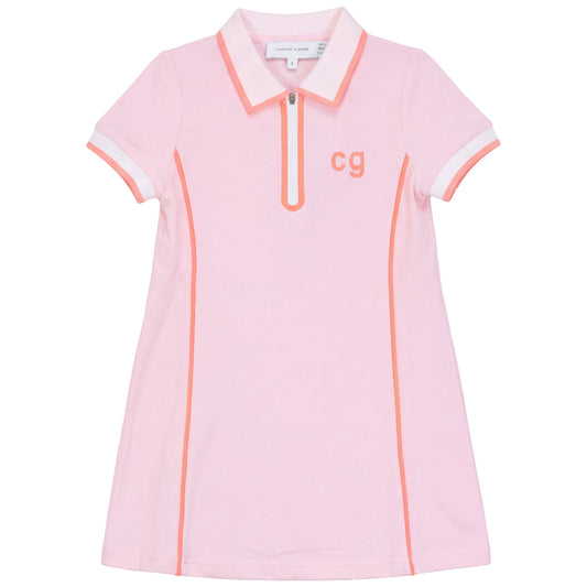 Girls Polo Dress With Contrast Trim