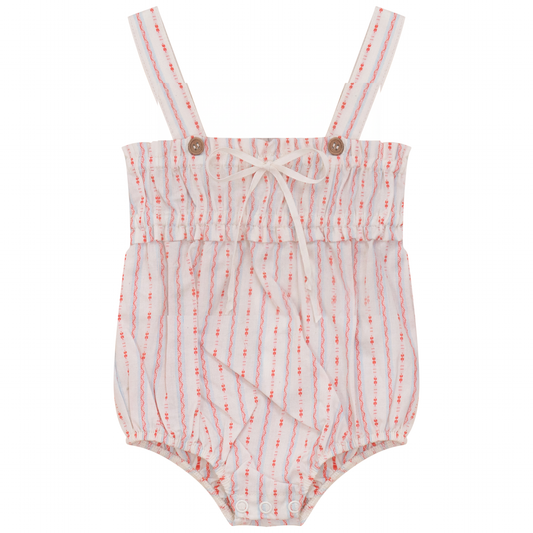 Girls Cotton Striped Design Bubble