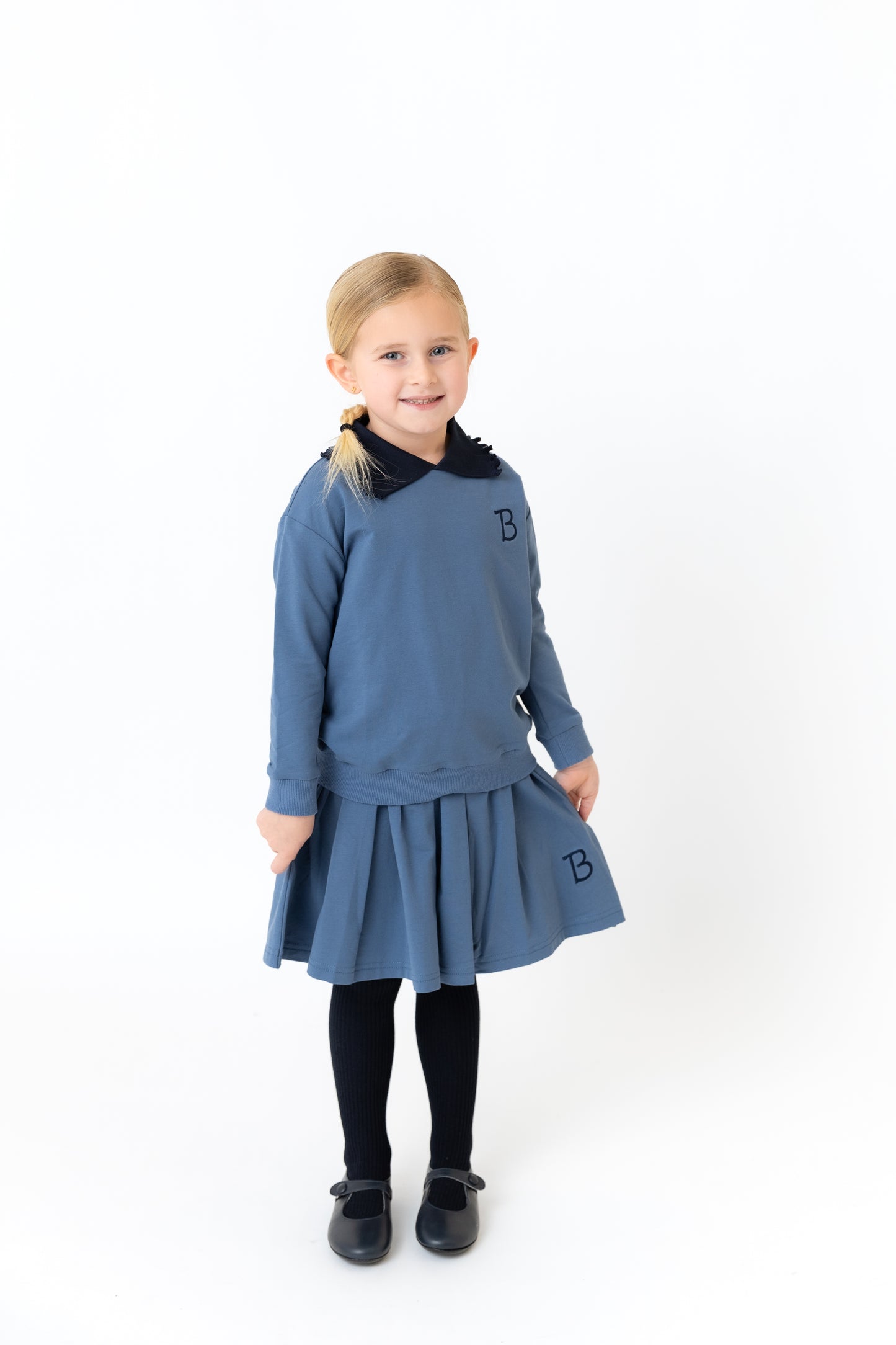 Sailor Collar Sweatshirt - Girls