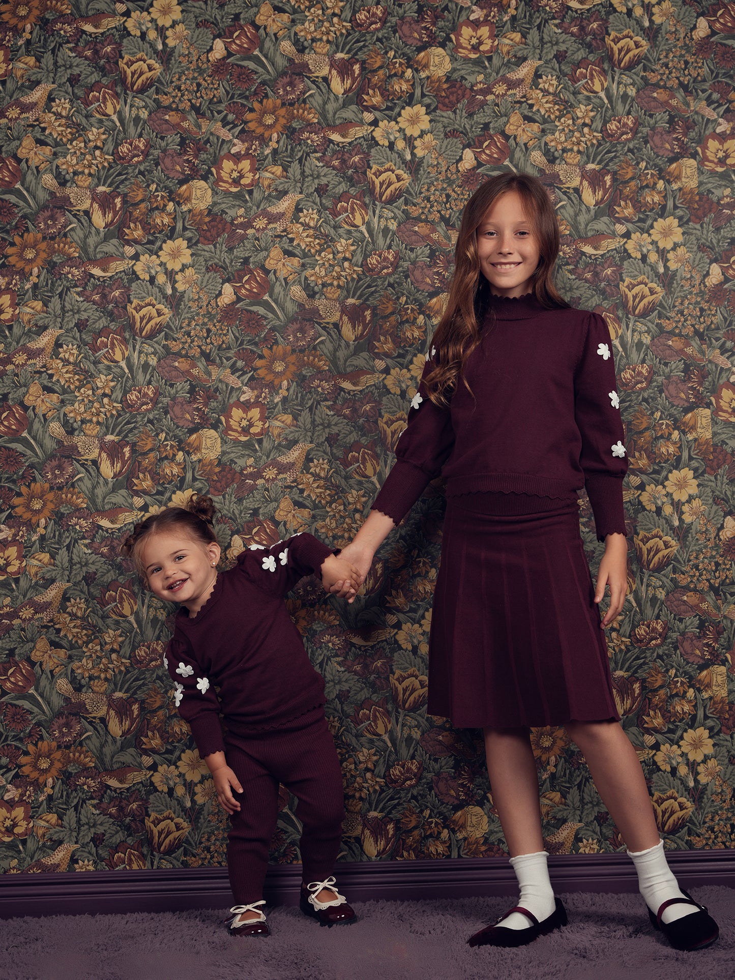 Embroidered Knit Baby Set