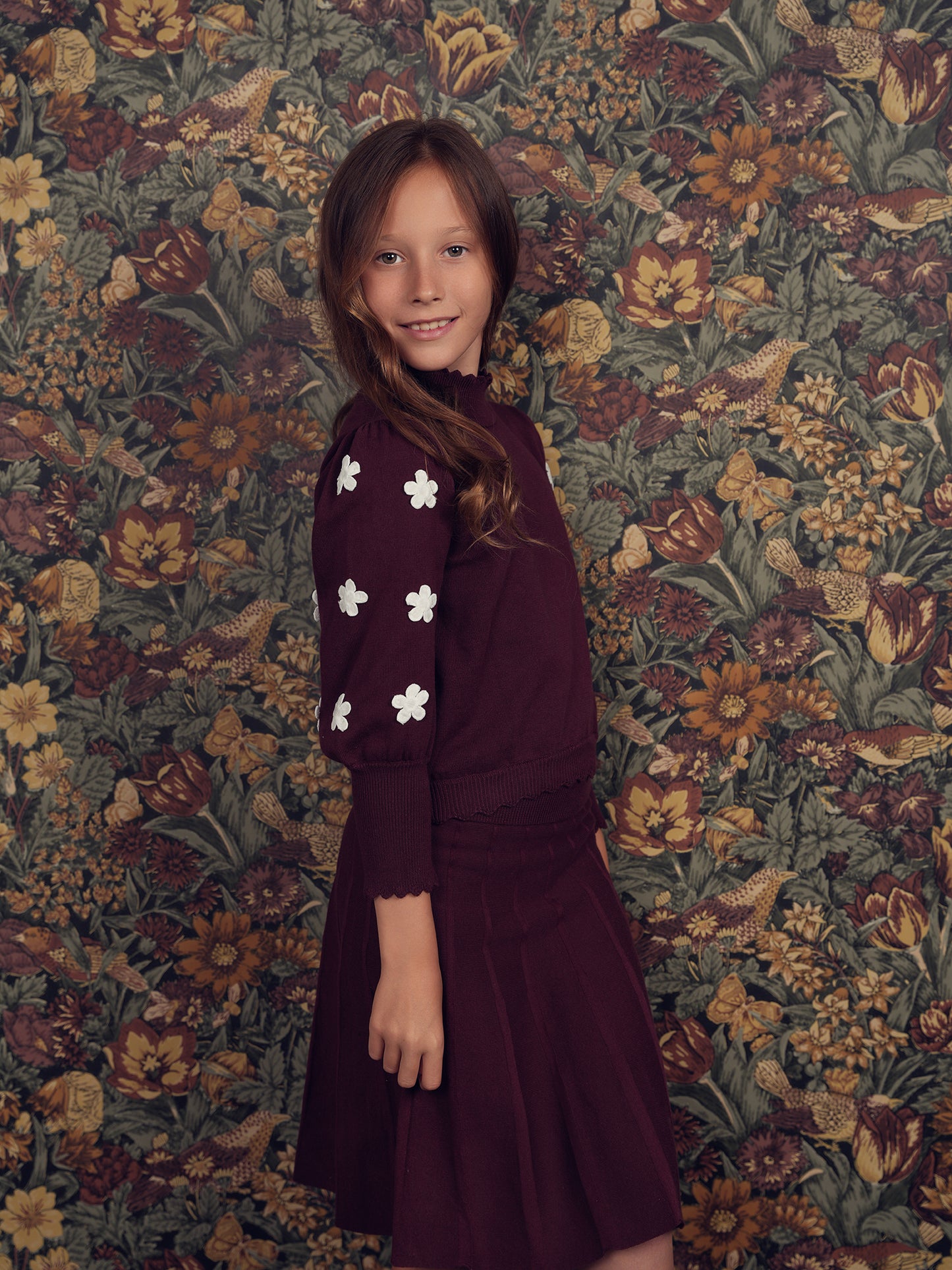 Embroidered Knit Set