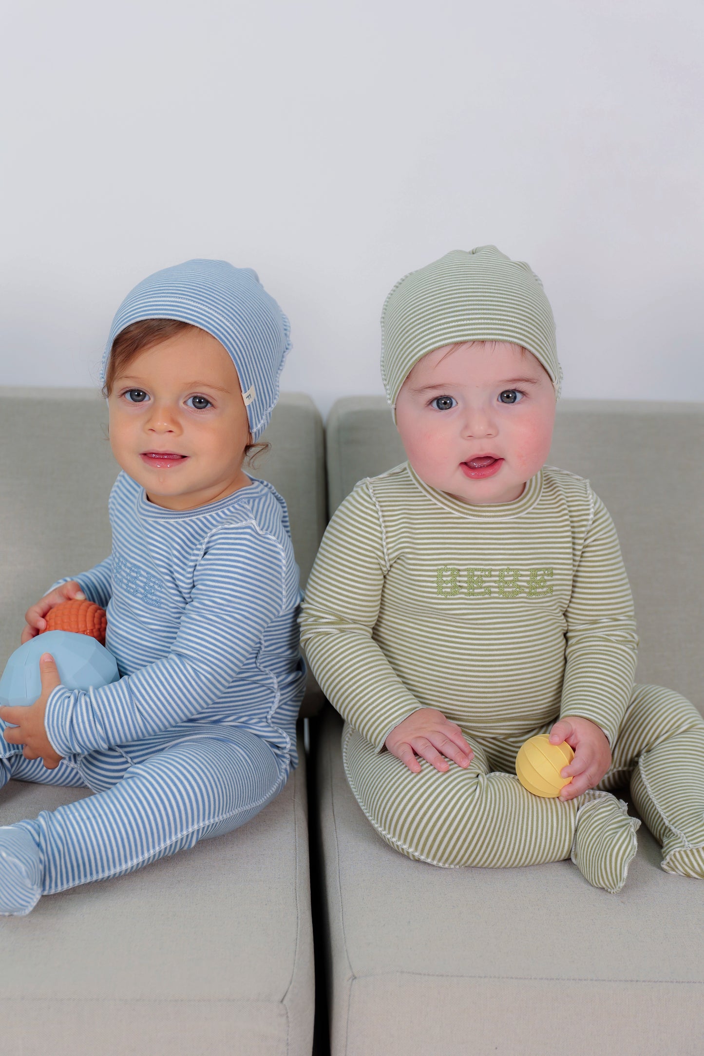 Bebe Brush Striped Stretchie