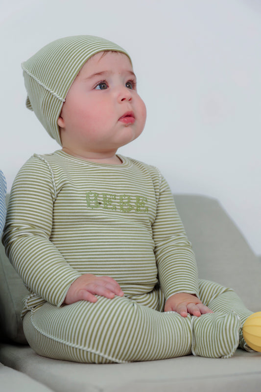 Bebe Brush Striped Stretchie