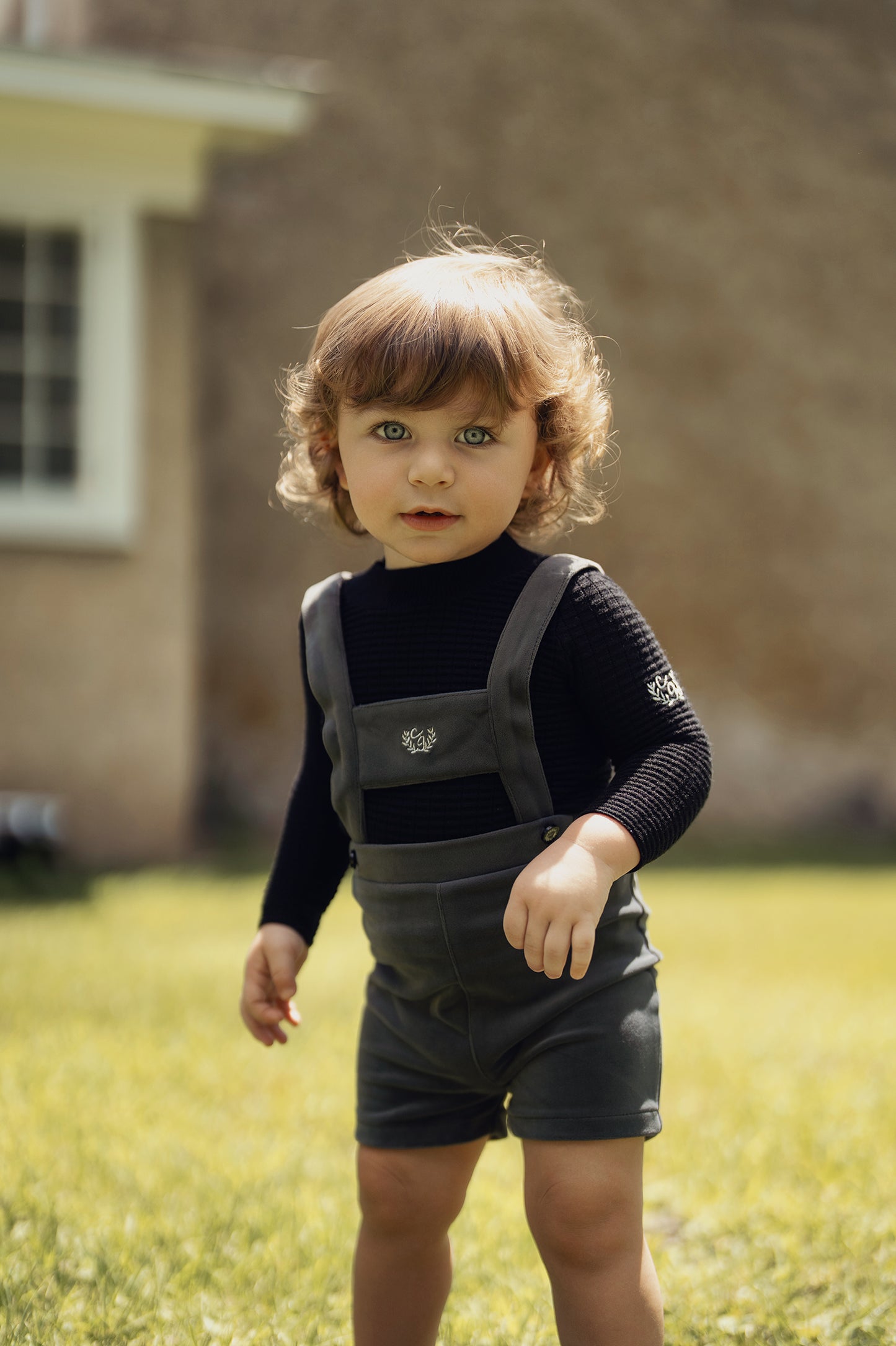Velvet Overalls With Embroidery