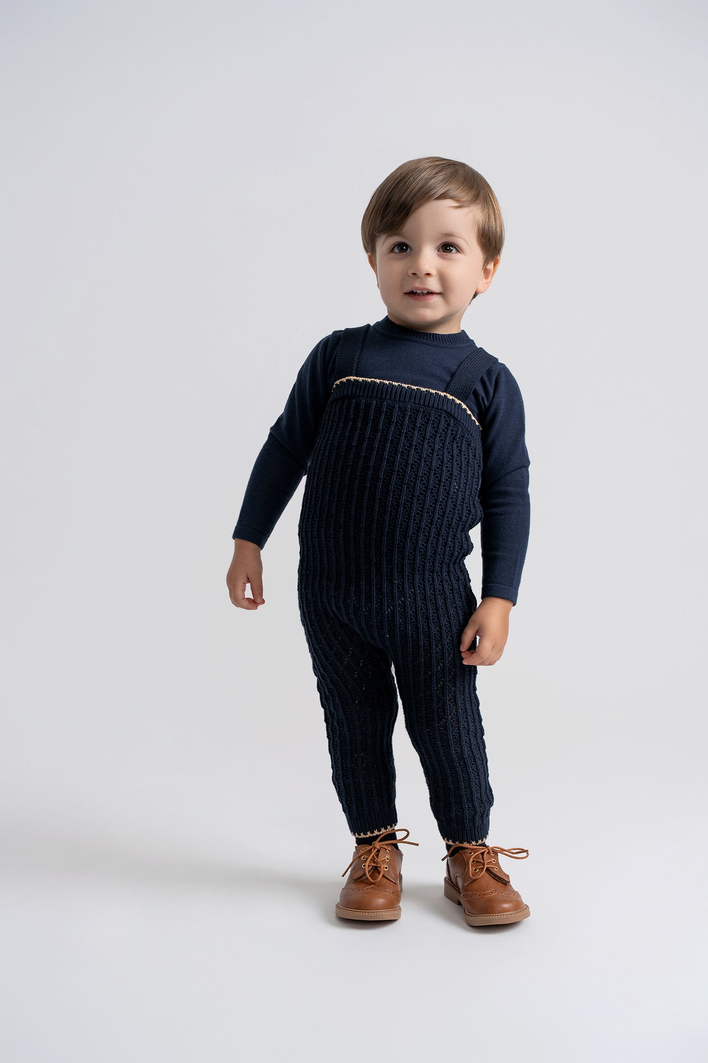 Knit Overalls With Sweater