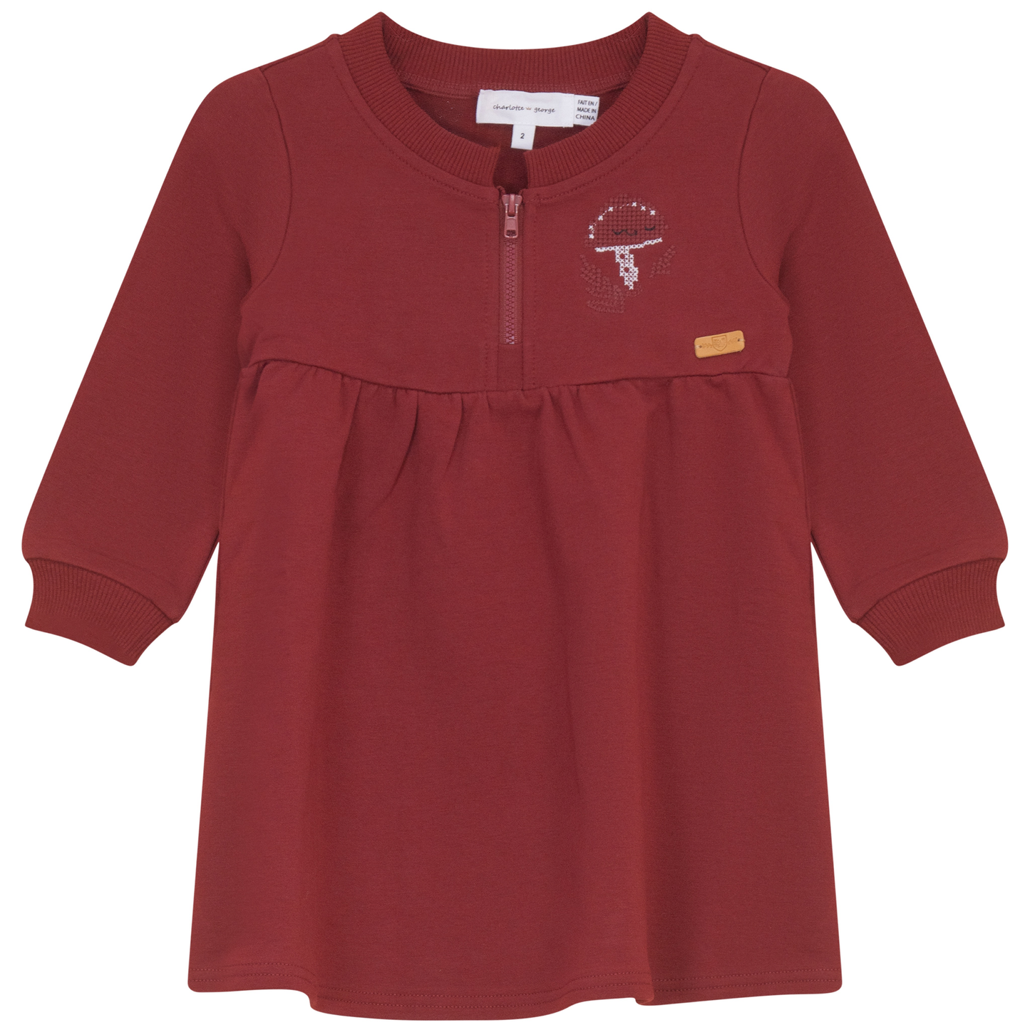 Girls Dress With French Fleece Fabric