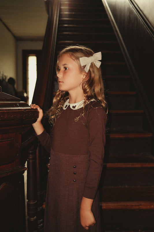 Girls Skirt In Woven-Wine Mix