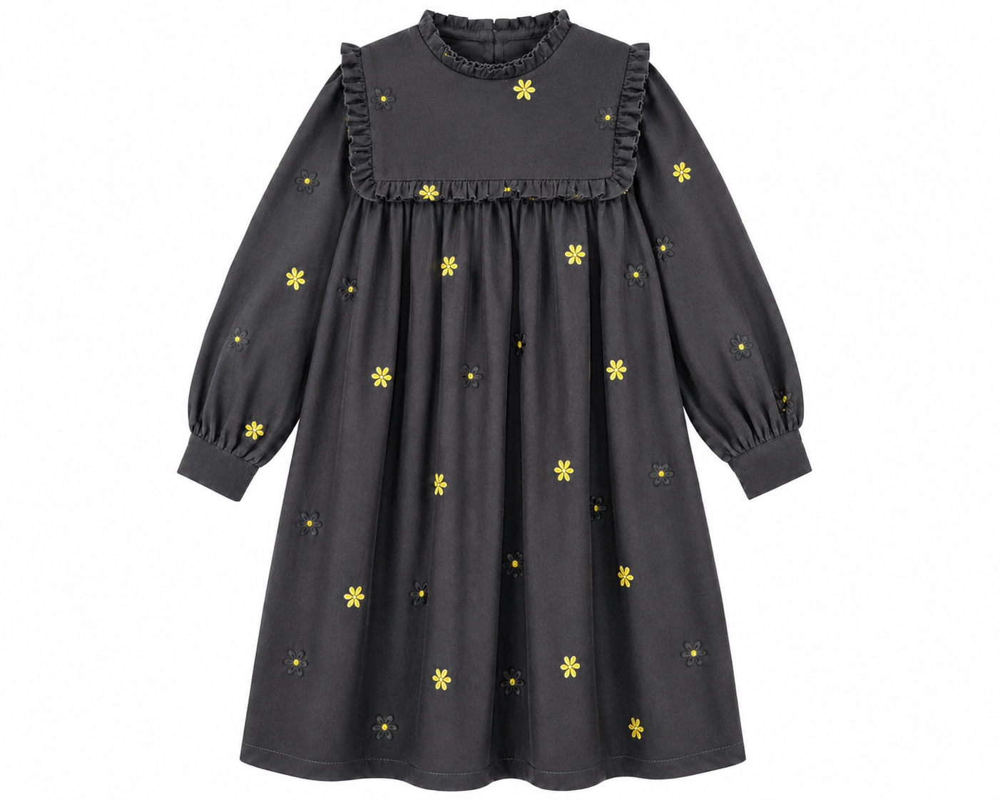 Girls Floral Embroidery Dress